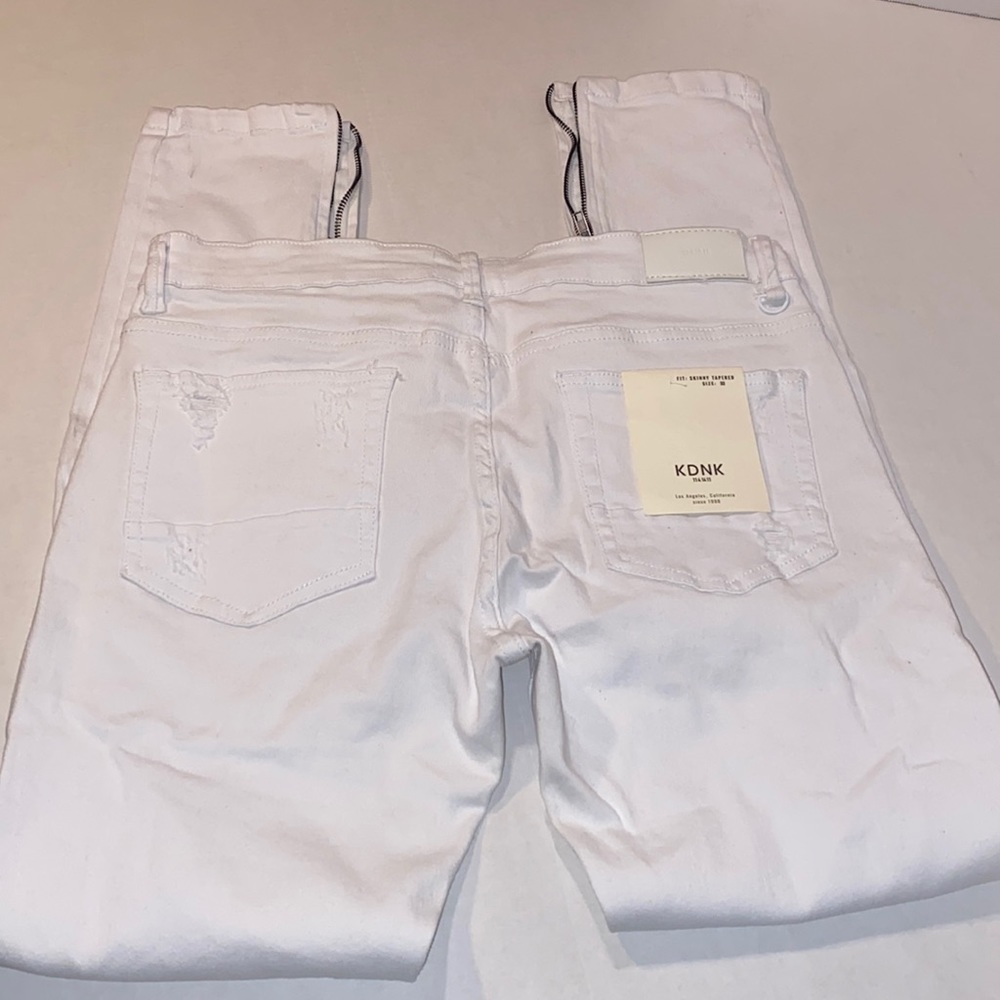 KDNK White Ripped Jeans